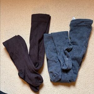 Smartwool Women's Brown and Gray Wool Tights